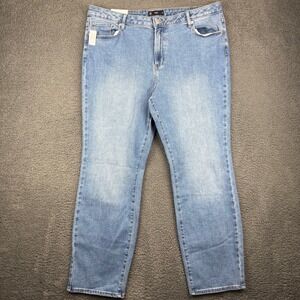 Members‎ Mark Women Straight Leg Jeans Blue Denim Size 18 Medium Wash